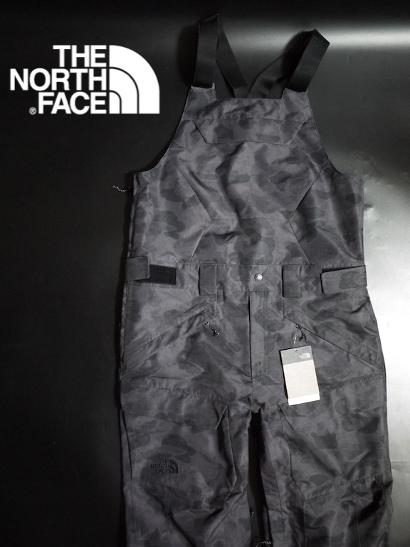 新品 THE NORTH FACE ノースフェイス【Mサイズ】FREEDOM BIB PANT ビブパンツ パウダーガード /BLACKCAMO