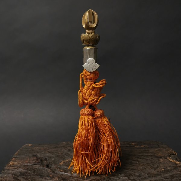 藏 希少 !!【 持鈴 鈴鉦 袋セット 】在銘 京與 お遍路 御詠歌 金剛鈴 鉦吾 鳴物 密教 法具 仏教 仏具 美術 骨董 古美術 時代物 古道具_6