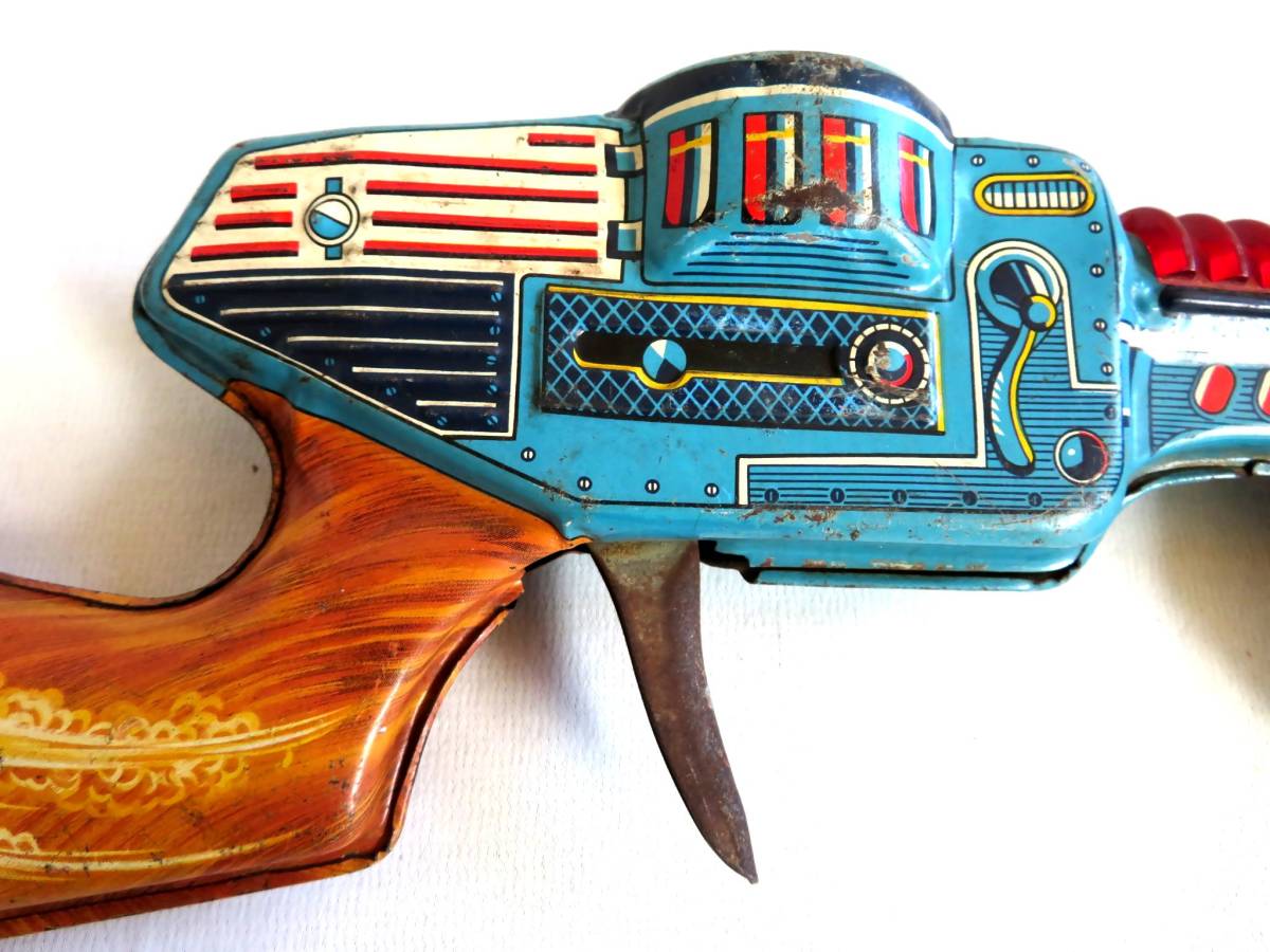 鉄腕アトム ピストル 鉄砲 ブリキ オークション304】昭和レトロ ブリキ