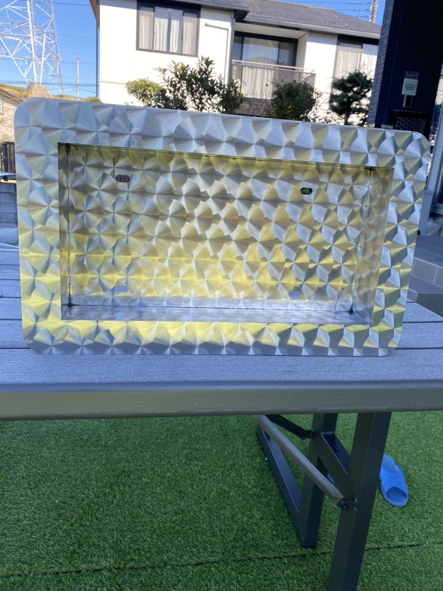 ナンバー枠R型デコトラ ステンレス304ウロコ 大型用 厚み1.5ミリ  