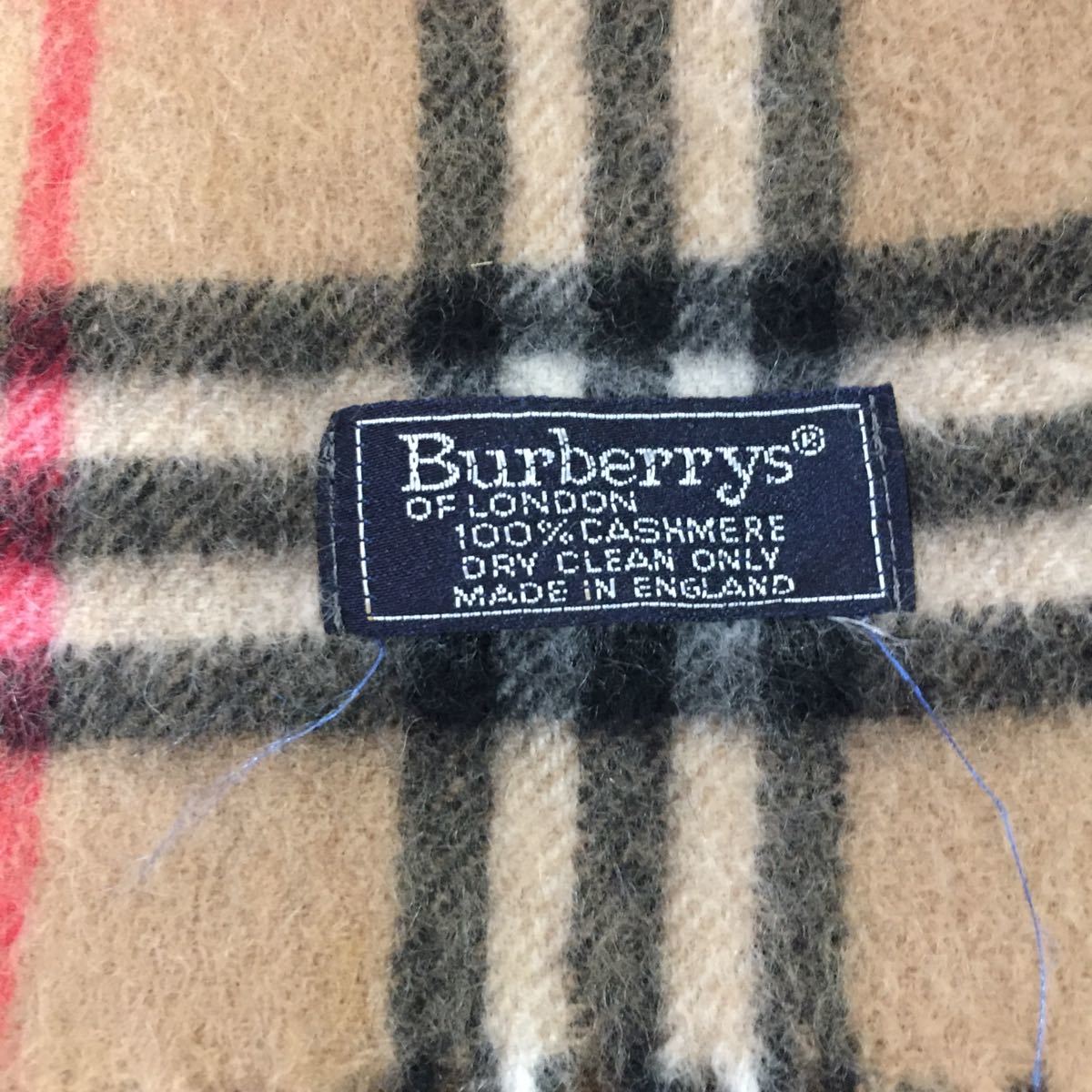 ベージュ マフラー バーバリー (カシミヤ100％） 英国製 burberryの