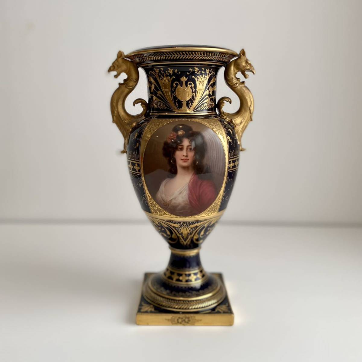 ロイヤルヴィエナ ROYAL VIENNA フラワーベース 壺 花器 西洋骨董 
