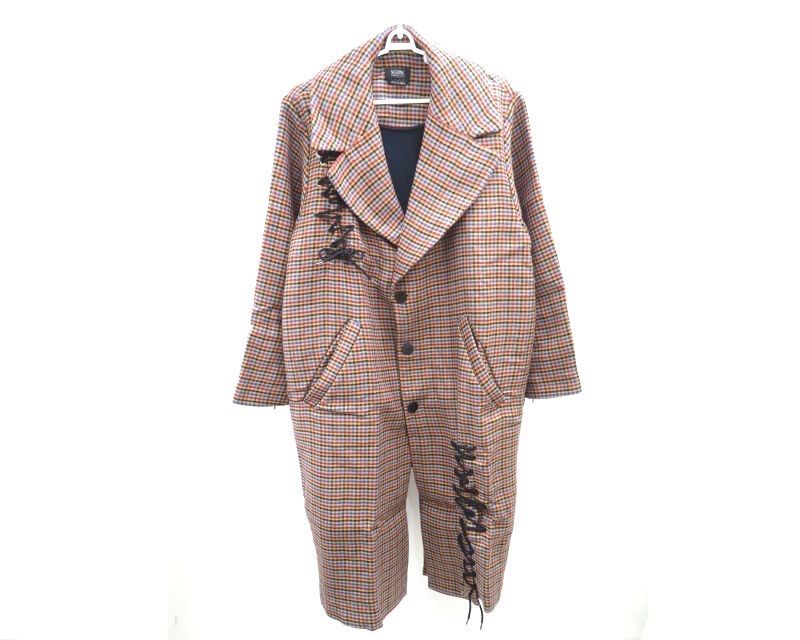 人気，お得 130 SELF MADE BY GIANFRANCO VILLEGAS セルフメイド ジャンフランコ ヴィレガス 18AW チェックコート サイズ48(Lサイズ)｜売買されたオークション情報、yahooの商品情報をアーカイブ公開 - オークファン Lサイズ