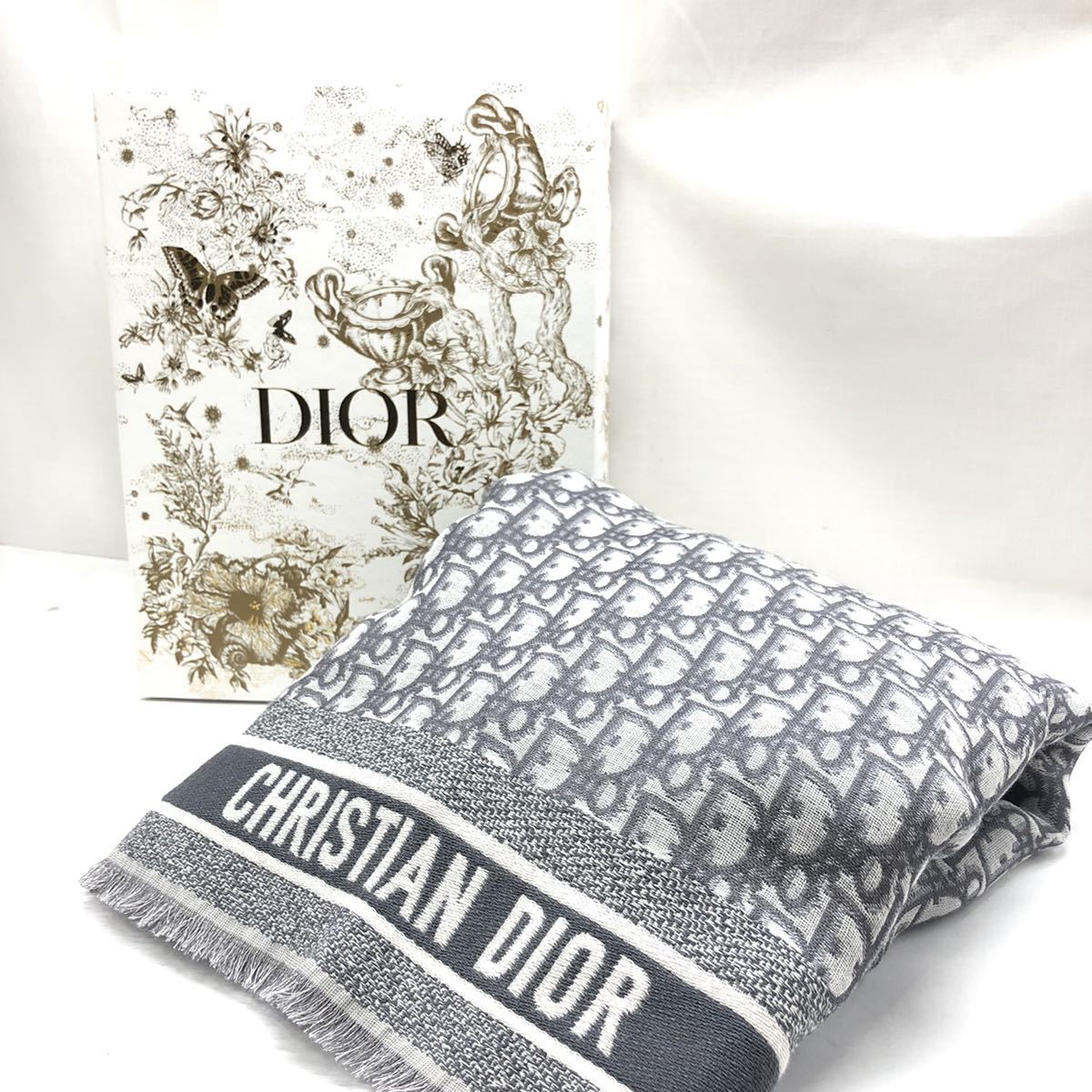 □【1円スタート】Christian Dior クリスチャンディオール☆大判  