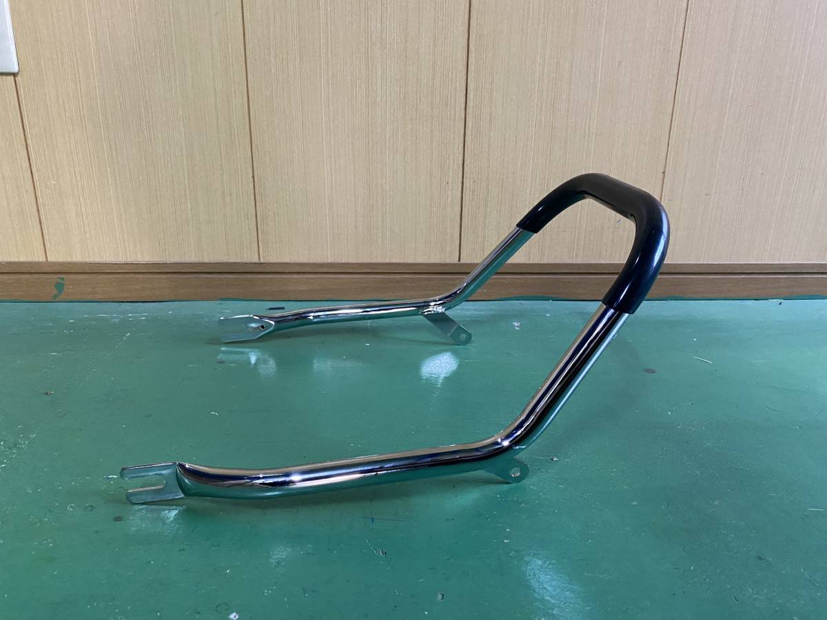 CB750F タンデムバー メッキ×黒 /ブラック ゴム巻き 丸型 【公式