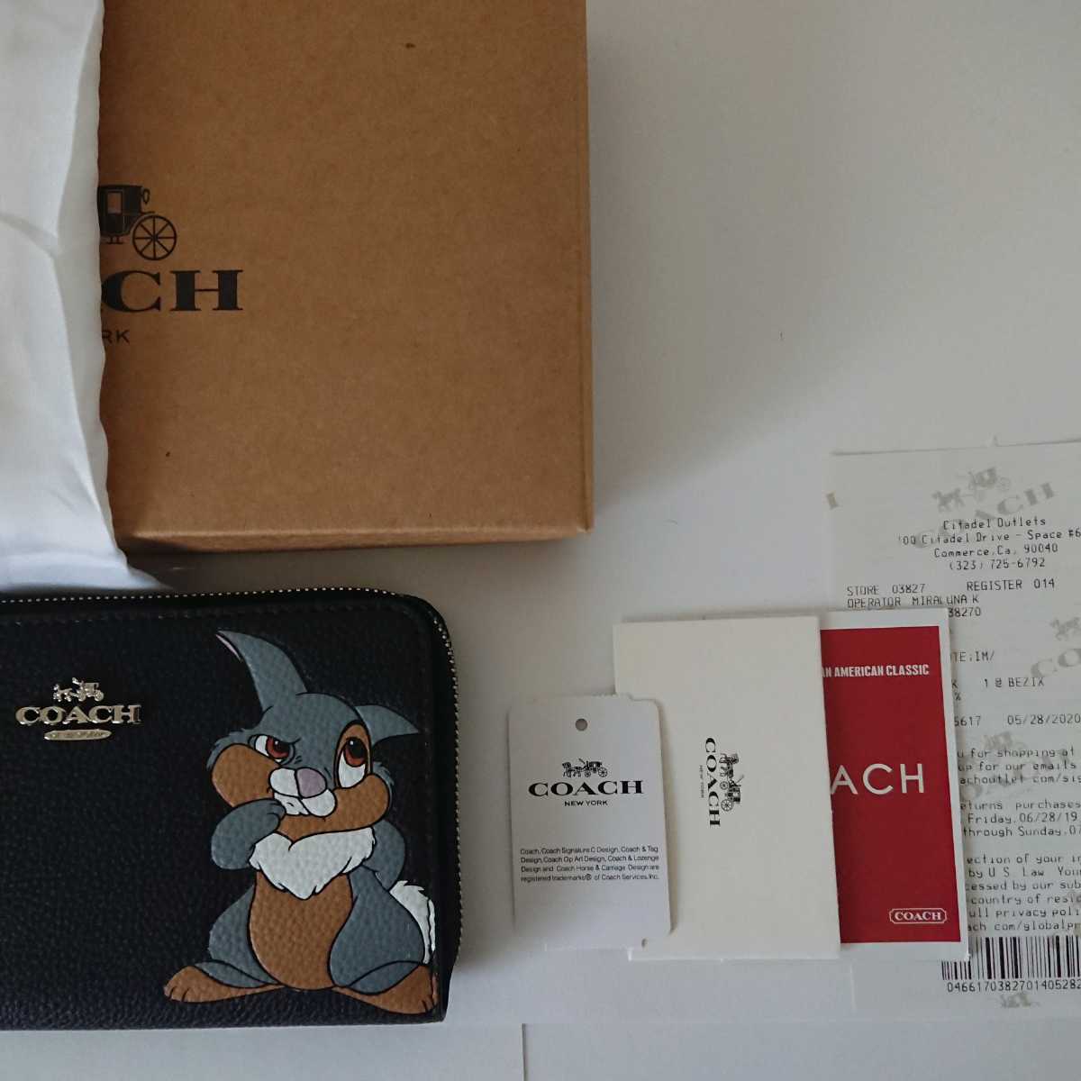 1円スタート 【新品-未使用】コーチ COACH コーチ×ディズニー コラボ 