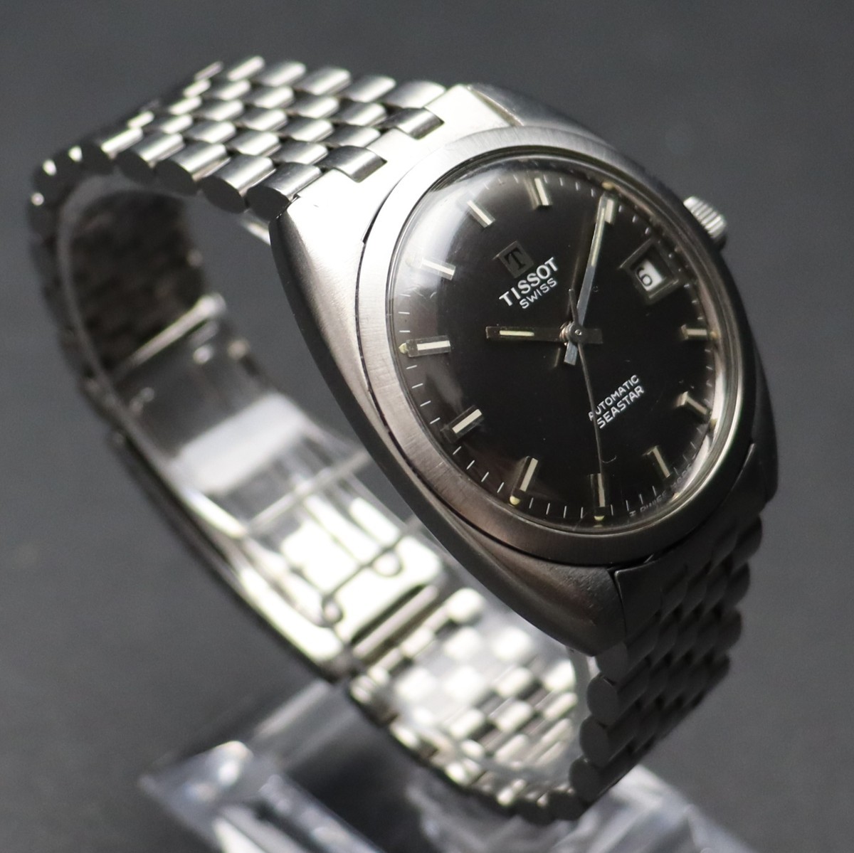 TISSOT SEASTAR ティソ シースター 自動巻き 動作品ジャンク グレー 