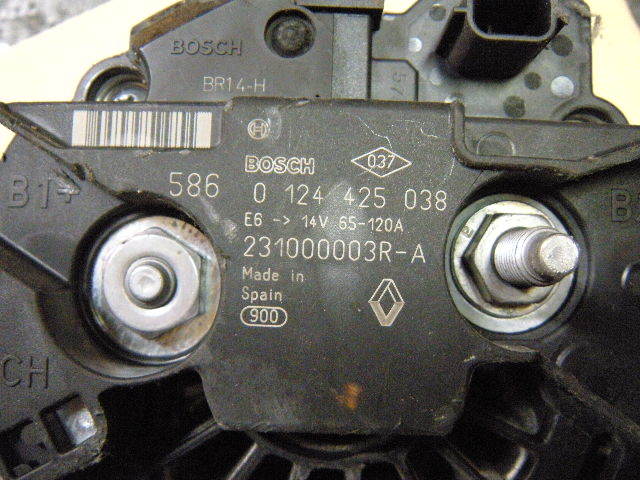ルノー クリオ オルタネーター ダイナモ 0-124-425-075、231000012R 