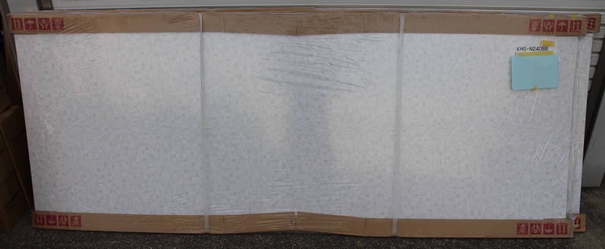 未使用 クリナップ キッチンパネル KMS-N240BB クリン壁パネル メラミン化粧不燃板 石目調 パステルタイル 間口2420 1枚組 店頭引取歓迎