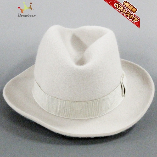 人気SALE，100%新品 エルメス HERMES ハット 56 クリペール ウール 白 帽子(服飾小物)｜売買されたオークション情報、yahooの商品情報をアーカイブ公開 - オークファン 服飾小物