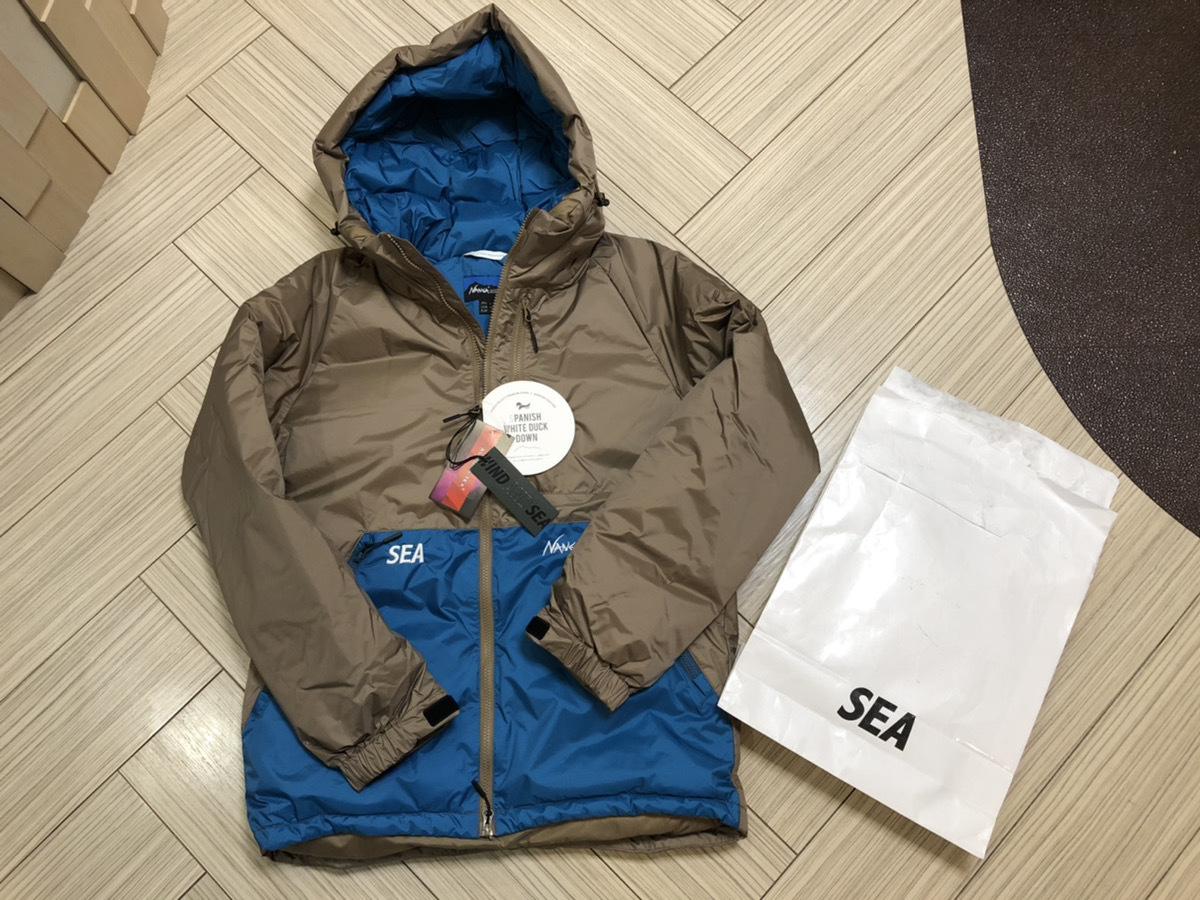 限定!別注!定価6万円!ナンガ×WINDANDSEA ダウン L ホワイトレーベル 