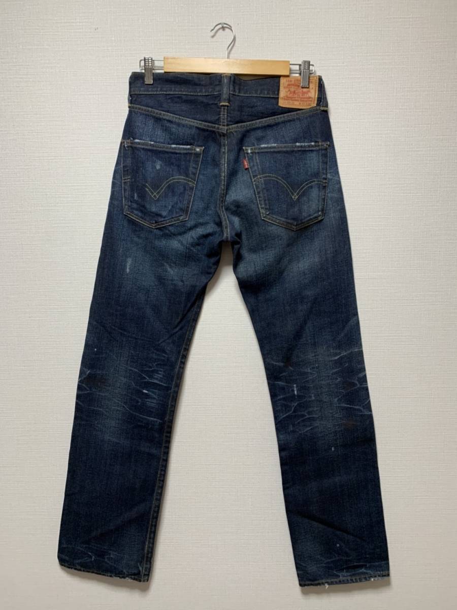 美品☆ [LEVIS VINTAGE CLOTHING] 501XX 47501-0052 PITCHFORK インディゴデニムパンツ ビッグE 赤耳 革パッチ 30 リーバイス