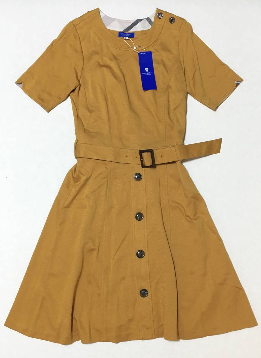 BLUE LABEL CRESTBRIDGE　ワンピース　38（M）　イエロー　ブルーレーベル　三陽商会　定価29.700円