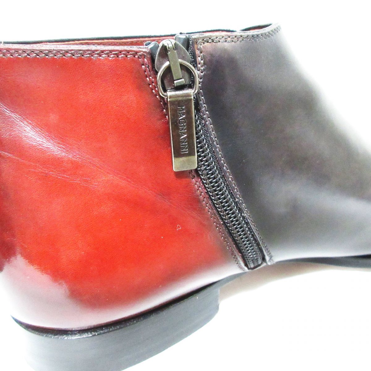 美品 MAGNANNI マグナーニ 16655 レザー オパンケ製法 ベルト サイド 