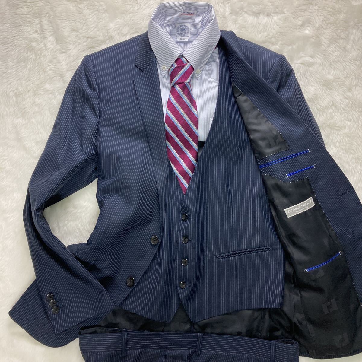 renoma HOMME『圧倒的存在感』レノマオム 3ピース スーツ セットアップ 