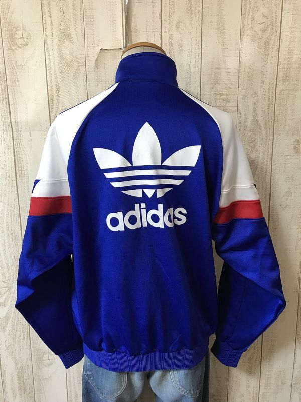 J446☆【80s ヴィンテージ トリコロール ジャージ 上下】adidas 