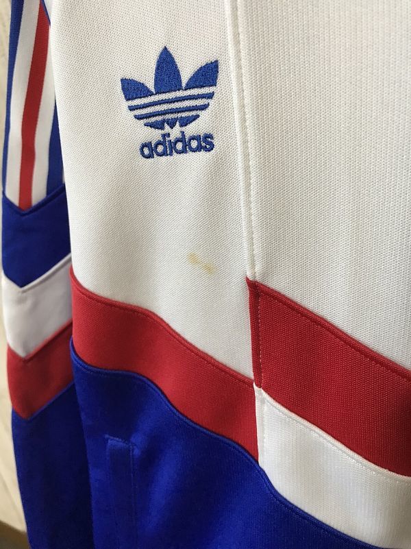 J446☆【80s ヴィンテージ トリコロール ジャージ 上下】adidas 