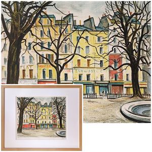 荻須高徳 パリ風景 リトグラフ