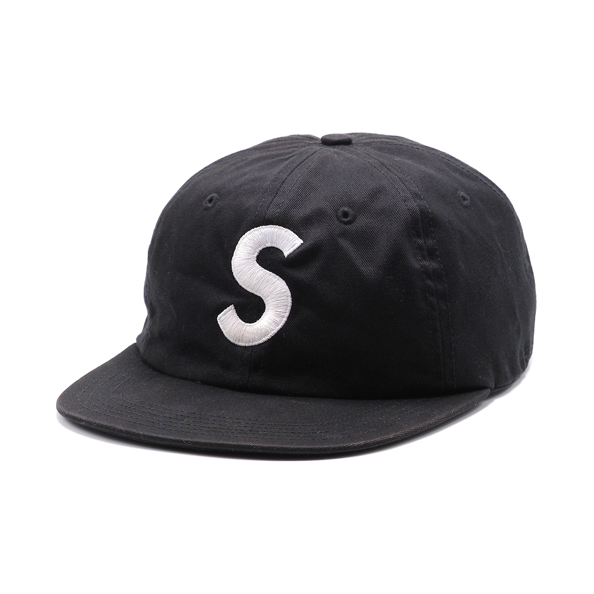 Supreme - S Logo 6-Panel 黒 シュプリーム - エス ロゴ シックス 