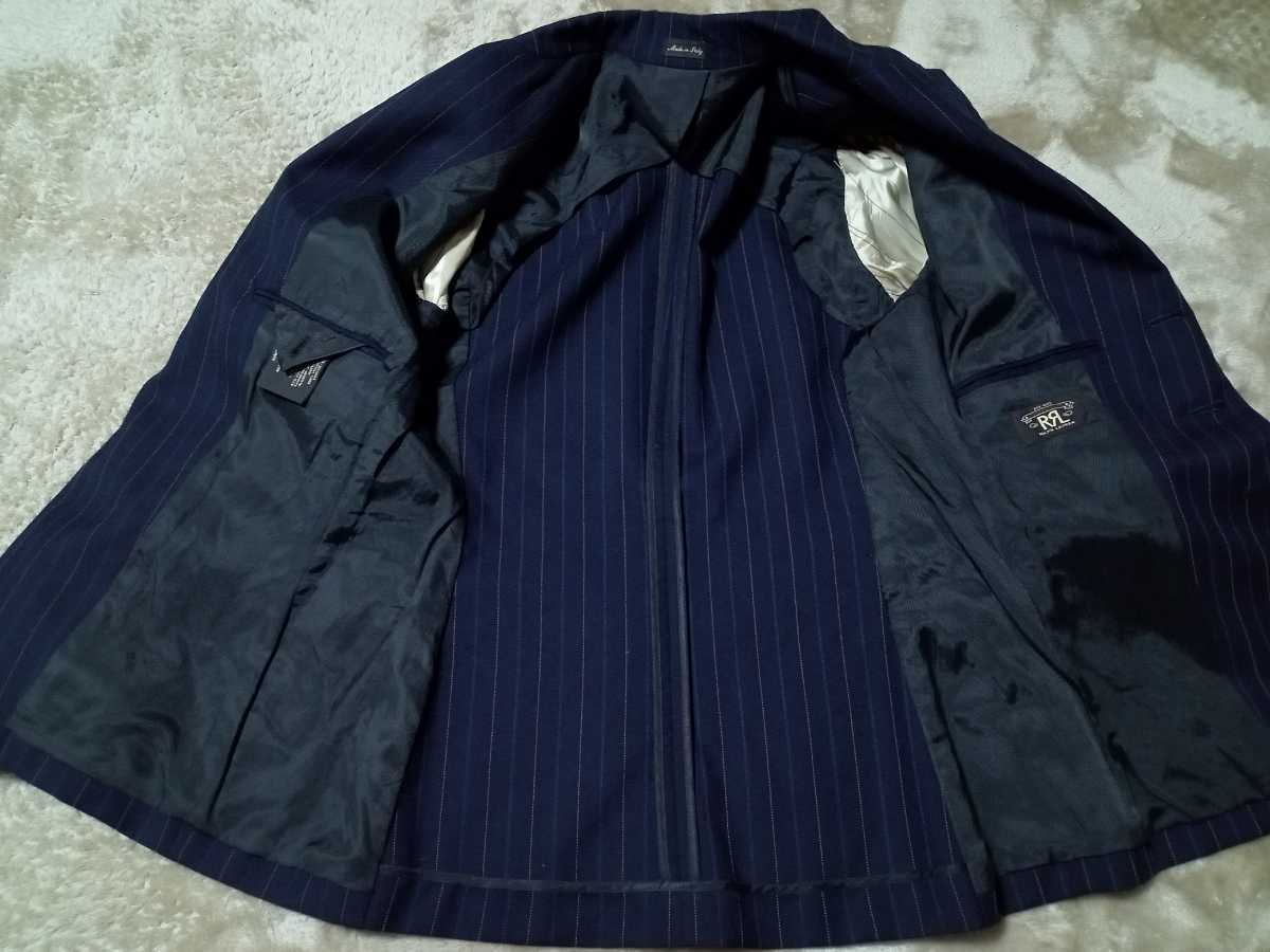 売り切り RRL イタリア製 ウール ストライプ スーツジャケット ダブル