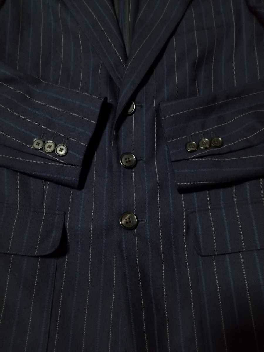 売り切り RRL イタリア製 ウール ストライプ スーツジャケット ダブル