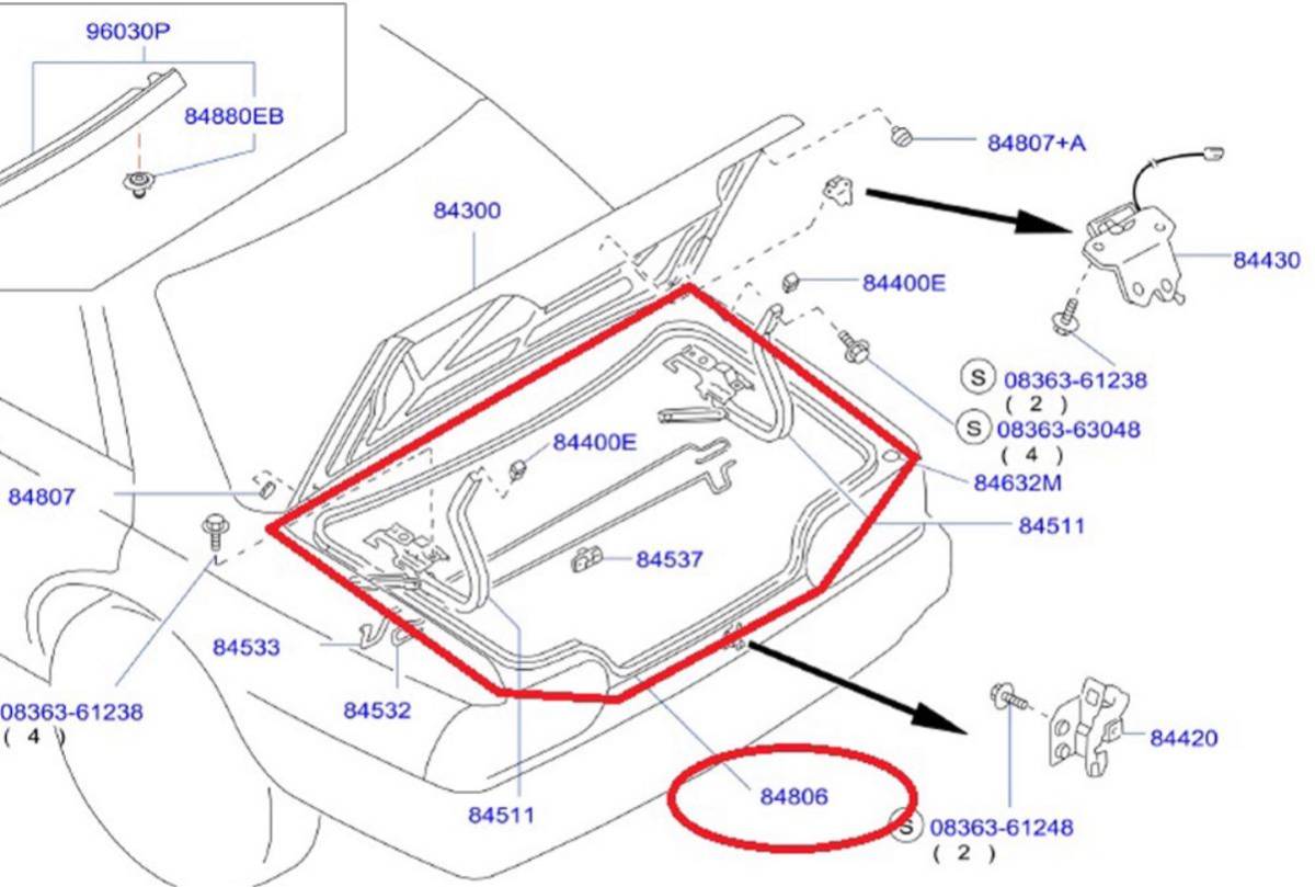 新品 ウェザーストリップ トランク スカイライン R32 GT-R BNR32