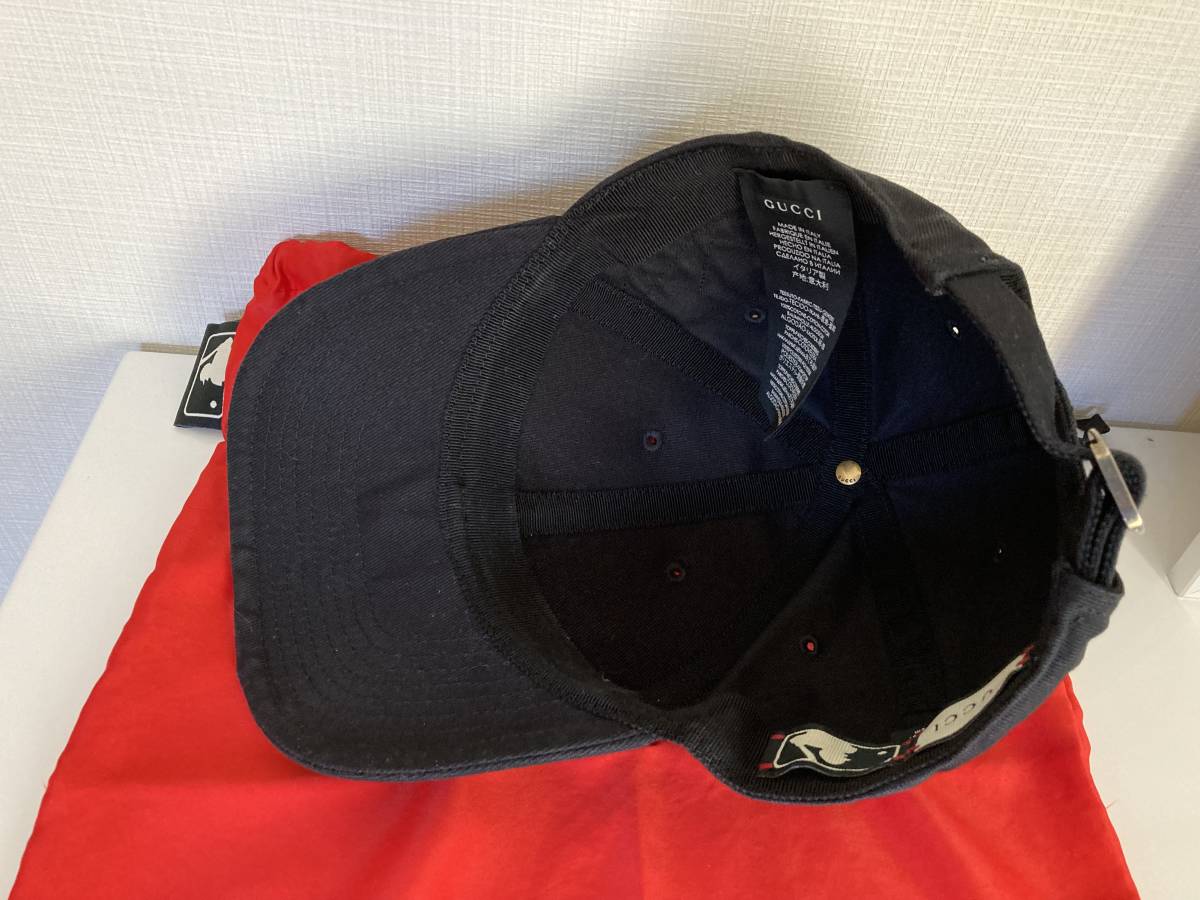 GUCCI × New York Yankees Baseball Cap 538565 4HE20 中古 グッチ 