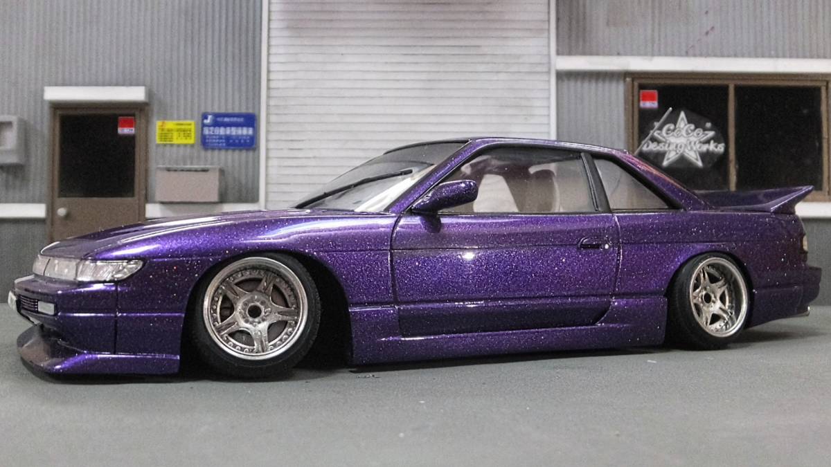 1/24 S13 シルビア 完成品 鬼キャン ドリフト B WAVE 神奈川仕様 大井