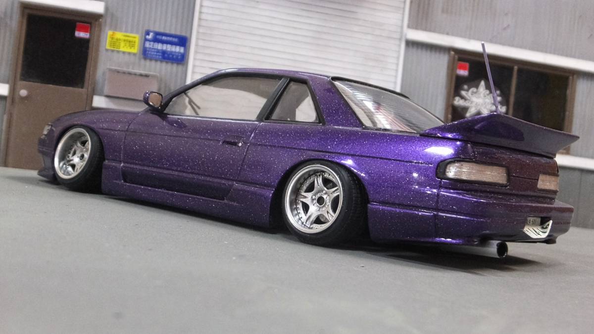 1/24 S13 シルビア 完成品 鬼キャン ドリフト B WAVE 神奈川仕様 大井 