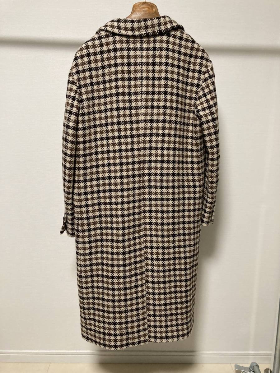 美品 タリアトーレ ダブル チェスターコート ツイード シルク モヘア 44 美品 TAGLIATORE ANDY 44 (実質46相当) BEAMS ガンクラブチェック