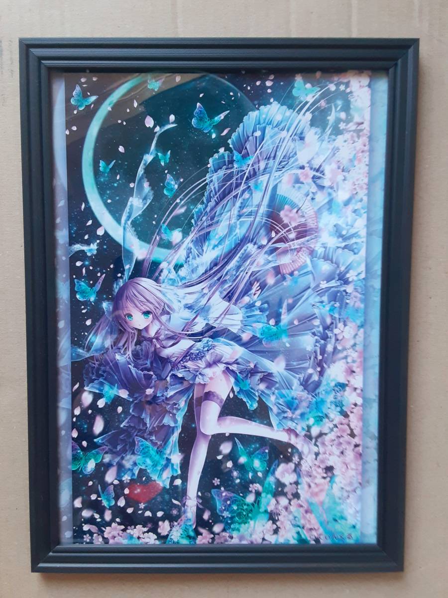 てぃんくる先生・新作版画展・額装済・A4サイズ・非売品・イラスト