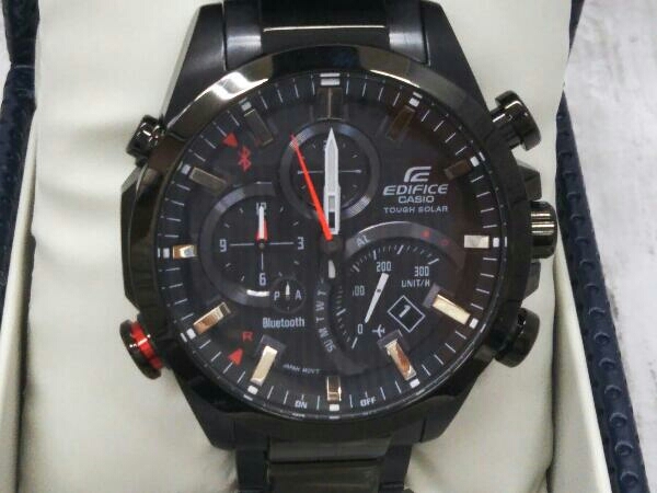 ジャンク 【CASIO】EDIFICE EQB-501 腕時計 電波ソーラー 不動 箱、取説、余り駒付 中古 CASIO EDIFICE EQB-501 腕時計公式オンライン ヘッドのみ電池交換必須ジャンク扱 EQB-501DB-2AJF