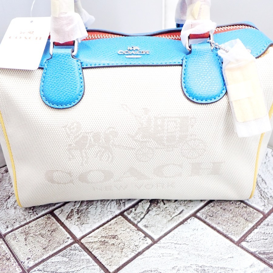 COACH コーチ キャンバス ショルダー ミニバック 2WAY 未使用 】 コーチ ミニボストン F38119 2WAY ハンドバック ショルダー