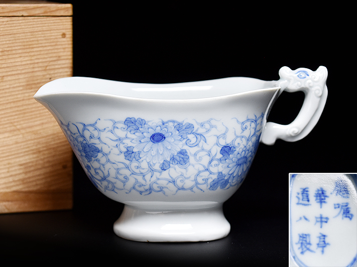 煎茶道具 京焼 茶道具 煎茶器 公式通販 染付 村田亀水 平安 煎茶