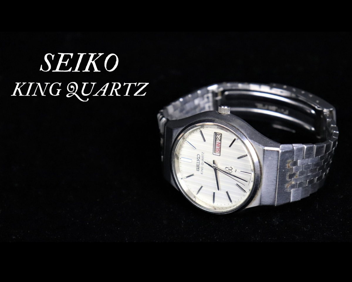 限定セール，お得 SEIKO KING QUARTZ セイコー キングクォーツ 0853-8000 腕時計 シルバーカラー STAINLESS STEEL 高級ブランド ハイブランド 時間 JGBH47(その他)｜売買されたオークション情報、yahooの商品情報をアーカイブ その他