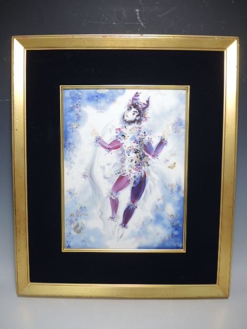 105/△マイセン ハインツ・ヴェルナーデザイン 陶板画 『真夏の夜の夢