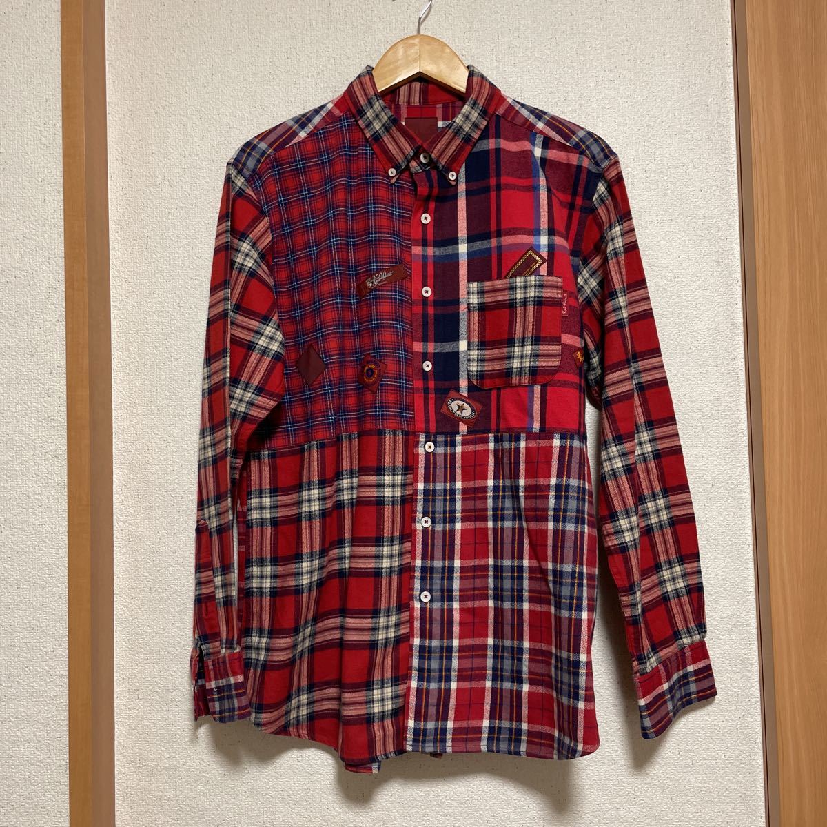 Karl Helmut クレイジーパターン ネルシャツ サイズL(4) カールヘルム