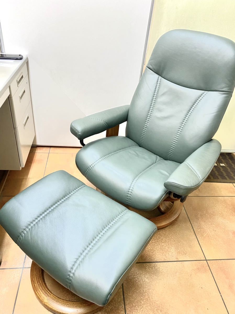 大人気，HOT 美品◇EKORNES エコーネス◇コンサル◇総革