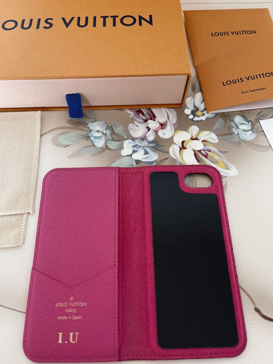 ＬＶ　ルイヴィトン iPhone SE 7 8 モノグラム 手帳型ケース　箱付 iPhone モノグラム Louis ルイヴィトン 手帳型ケース Vuitton 8⁄7⁄SE