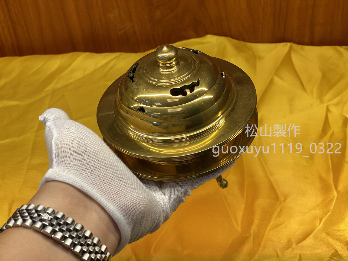 密教法具 火舎香炉 寺院用仏具 仏教 工芸品 真鍮製 密教法具 寺院用仏具」火舎香炉 真鍮製磨き仕上げ 大々型 【公式通販】