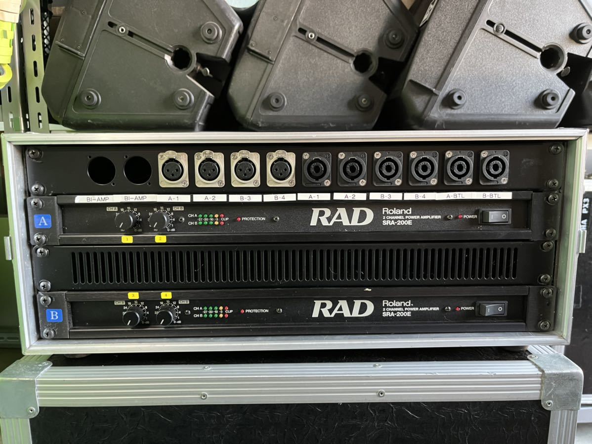 ROLAND SRA-200E ラック・パネル付き Roland ローランド パワーアンプ