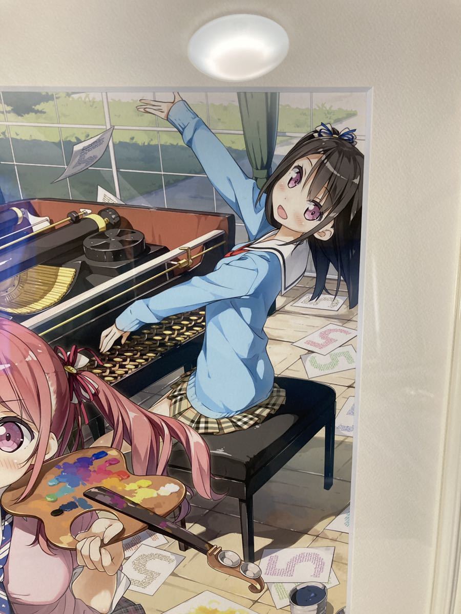 美品 軸中心派アーティストコレクション 直筆サイン入り額装 A3複製