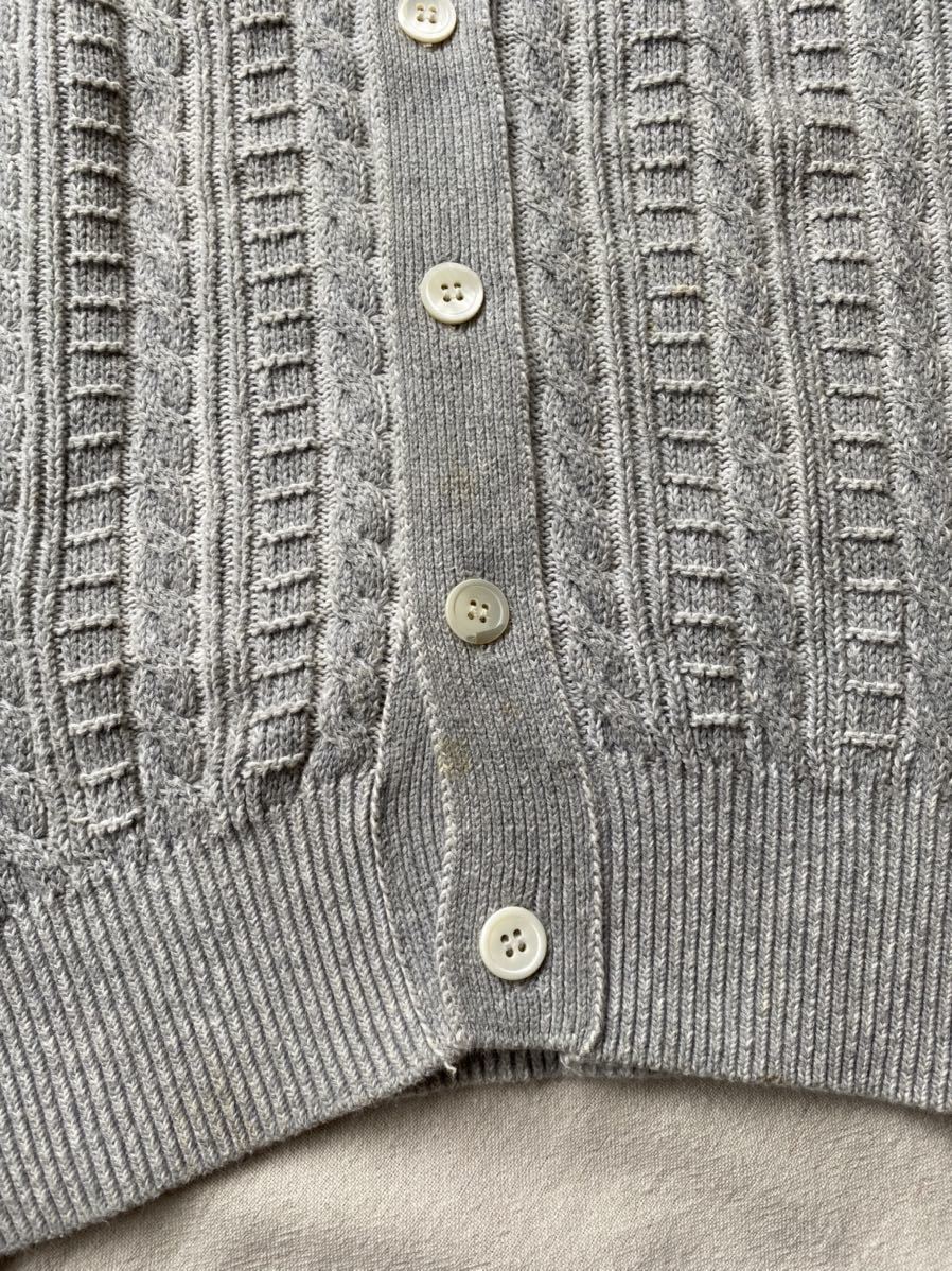 希少90s COMME des GARÇONS HOMME 銀タグ サマーニット AD1992 COMME des GARCONS HOMME カーディガン / コットン グレー