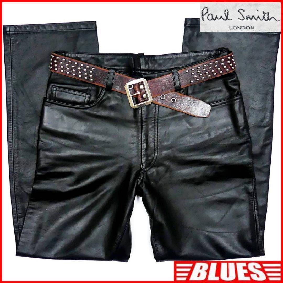  Paul Smith W31 レザーパンツ ポールスミス メンズ 黒 ブラック 本革 ライダースパンツ 本皮 パンクロック ライディング ツーリング(レザー)｜売買されたオークション情報、yahooの商品情報をア 一般