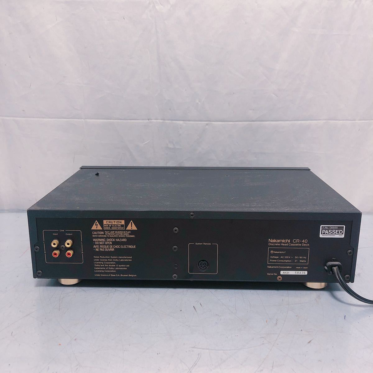BN23 Nakamichi ナカミチ CR-40 Discrete 3 Head カセットデッキ A131 