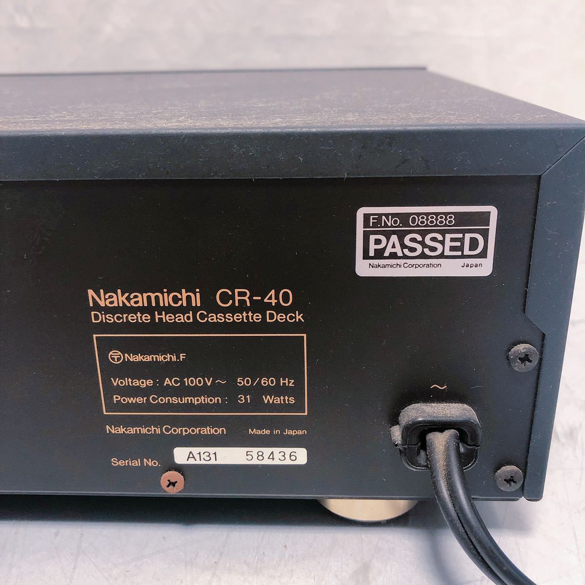 BN23 Nakamichi ナカミチ CR-40 Discrete 3 Head カセットデッキ A131 