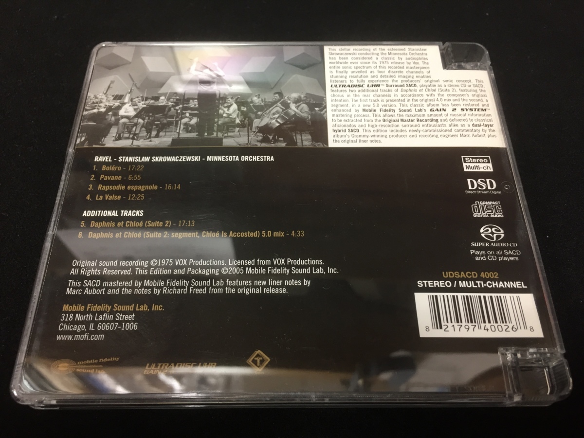 ラヴェル SACD モーリス・ラヴェル: タワレコ限定・高音質〉スクロヴァ
