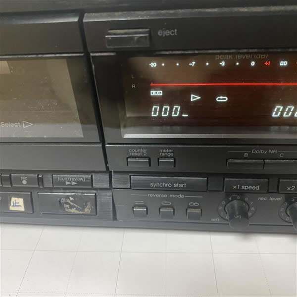 Panasonicパナソニック ダブルカセットデッキ RS-TR355 レトロ昭和80