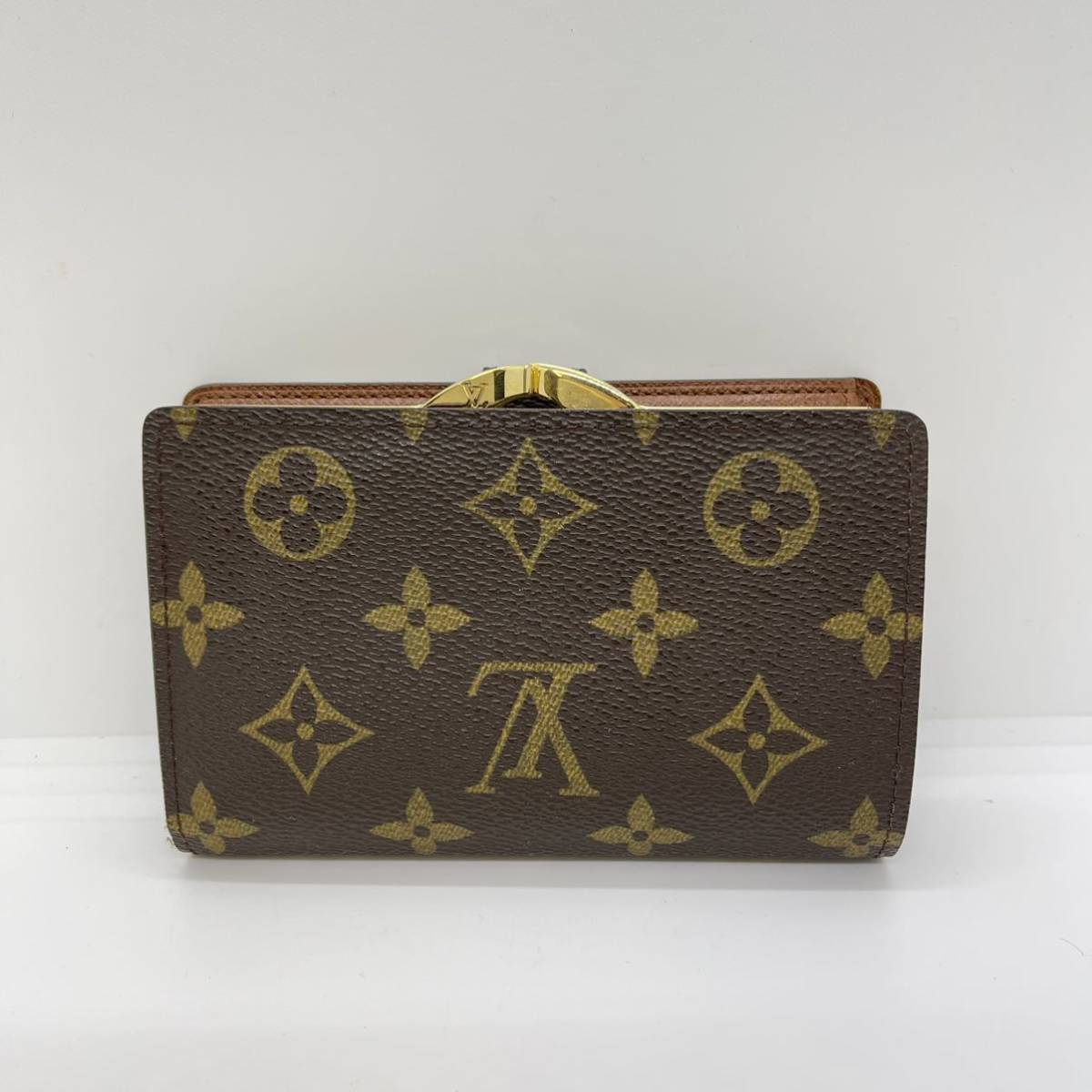 Louis Vuitton ルイヴィトン ガマ口財布 二つ折り ポルトモネ ビエヴィエノワ モノグラム レディース 財布 【管理番号1205石】