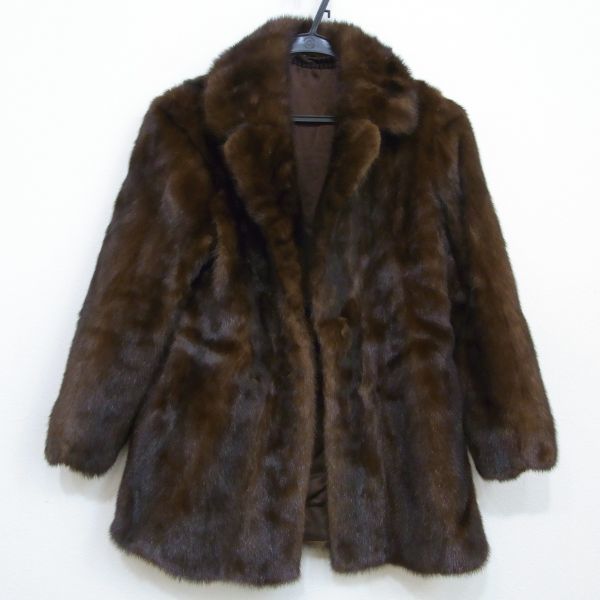 1円 美品 MINK ミンク 高級毛皮 毛艶良し アウター コート レディース ネーム入り MINK レディースファッション ミンク 裏地総柄 デザイン◎ 毛並み◎なめし柔らか